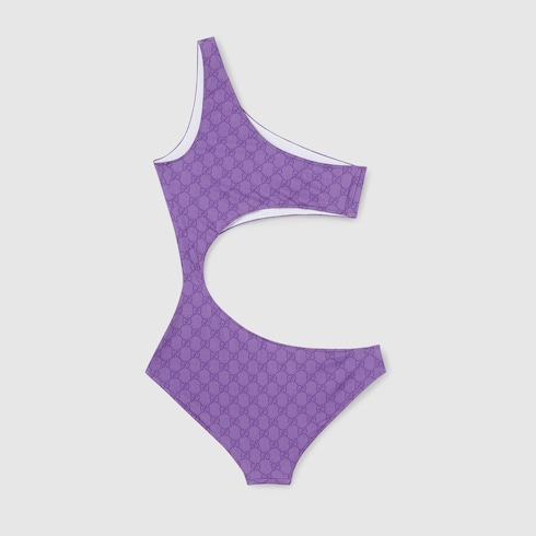 Printed GG stretch jersey swimsuit
