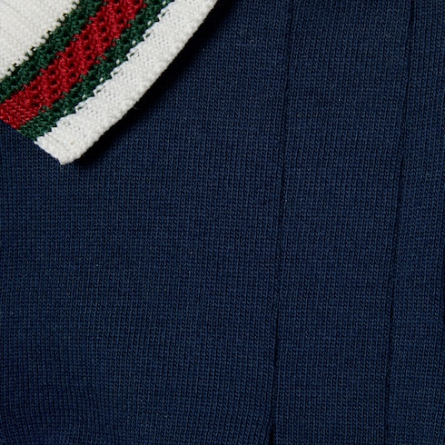 Vestido de bebé de algodón con tribanda Web