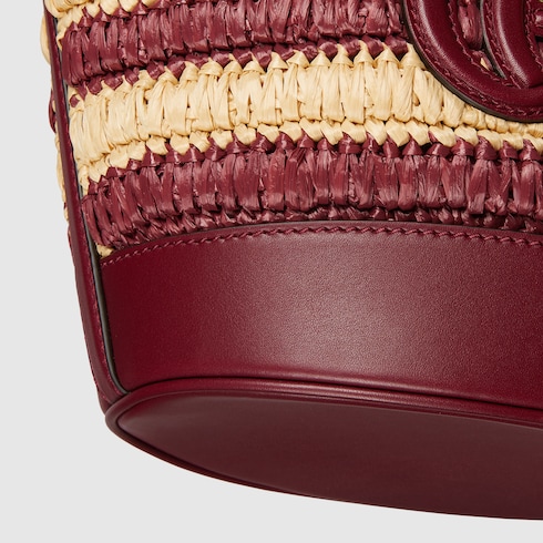 Woven mini bucket bag
