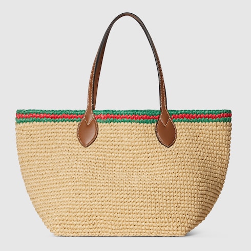 Woven medium tote bag