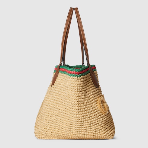Woven medium tote bag