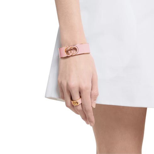Gucci Interlocking enamel cuff bracelet