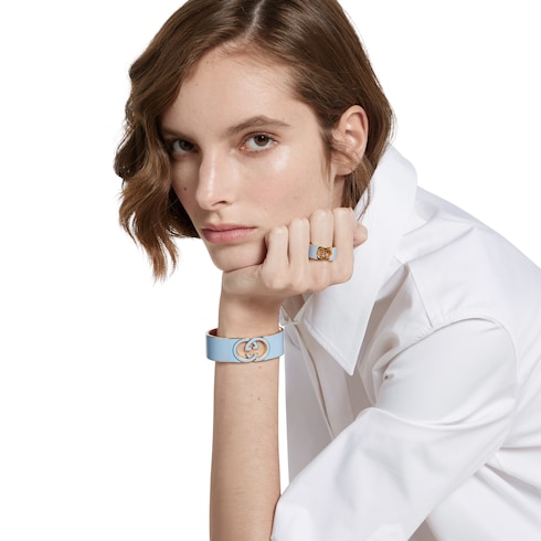 Gucci Interlocking enamel ring
