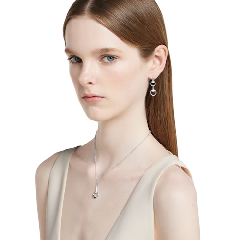 Pendientes Gucci Horsebit 18 ct diamantes