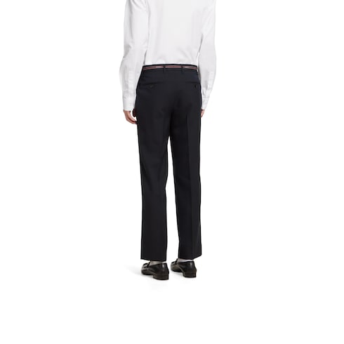 Pantalone in lana con dettaglio cimosa