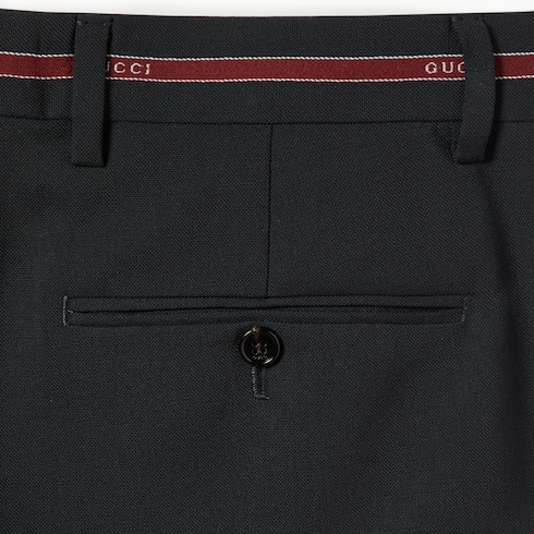 Wool pant with selvedge detail 