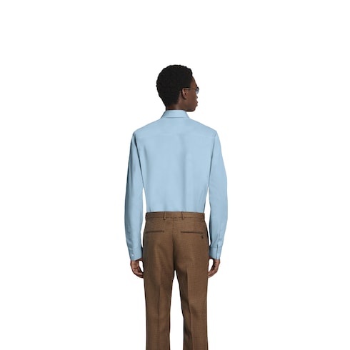 Camicia in popeline di cotone con ricamo