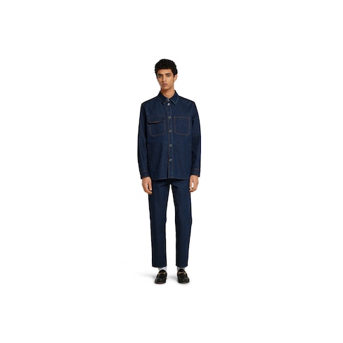 Relaxed fit denim shirt