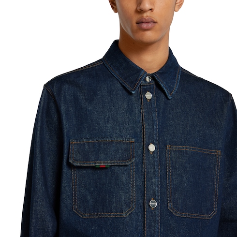 Relaxed fit denim shirt