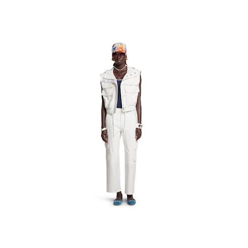 Pantalon cargo en toile de coton léger