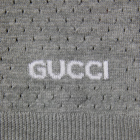 Fine wool knit polo shirt with intarsia Detail 7