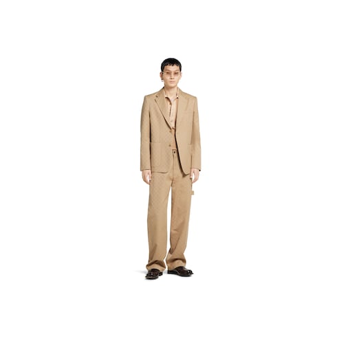 Giacca in gabardina di cotone GG jacquard