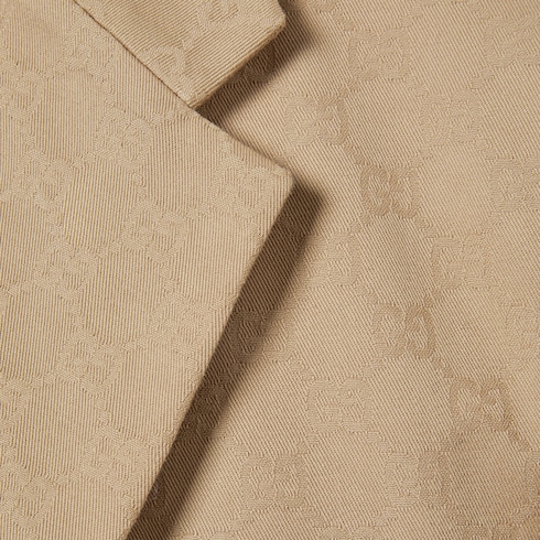 Giacca in gabardina di cotone GG jacquard