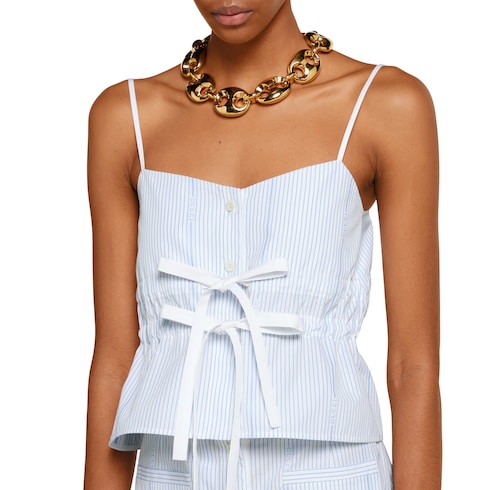 Gucci cotton fil coupé top