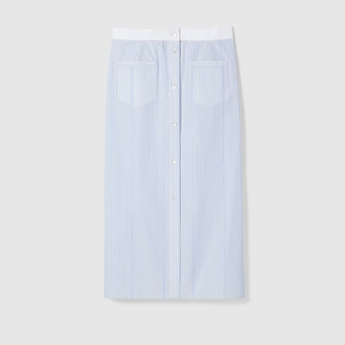 Gonna in cotone fil coupé Gucci