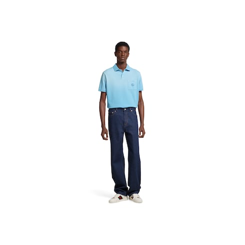 Poloshirt aus Baumwoll-Piqué mit Stickerei