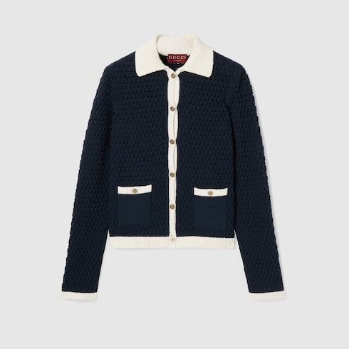 Fine cotton crochet cardigan