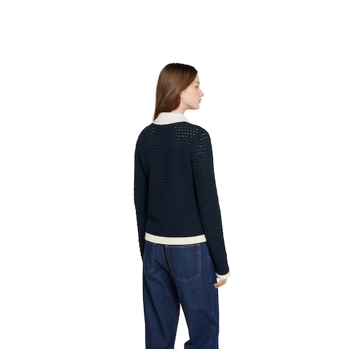 Cardigan en coton fin au crochet