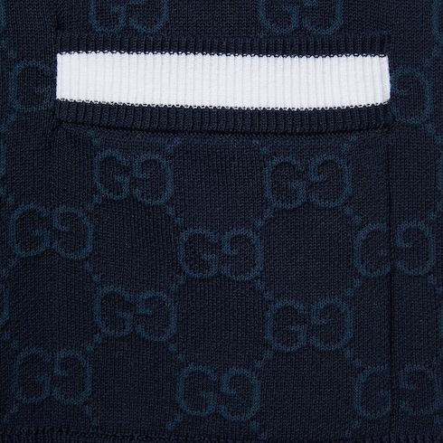 GG fine cotton jacquard cardigan Detail 6