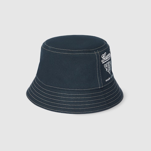 Printed cotton canvas bucket hat
