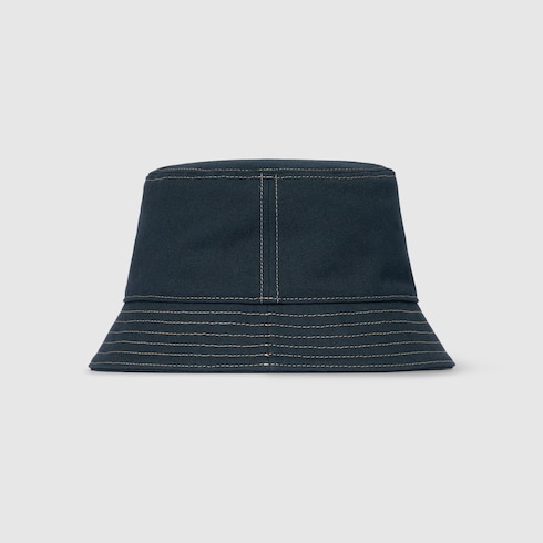 Printed cotton canvas bucket hat