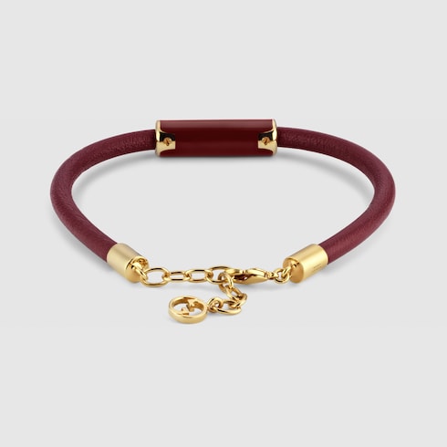 Bracciale con logo Gucci smaltato
