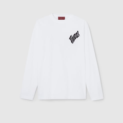 T-Shirt aus Baumwolljersey mit Gucci Logo