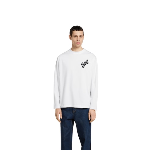 T-shirt in jersey di cotone con logo Gucci