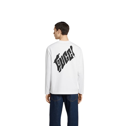 T-shirt in jersey di cotone con logo Gucci