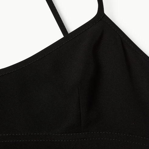 Kleid aus Seide mit Horsebit-Kristalldetail