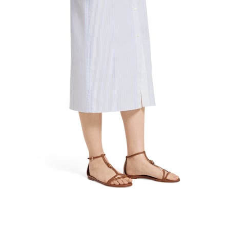 Women's sandal with bamboo detail