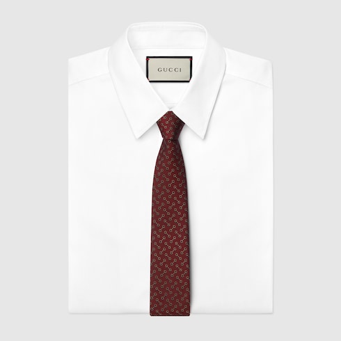 Cravatta in seta jacquard con Morsetto