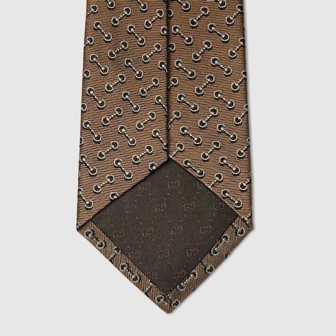 Cravate en jacquard de soie à motif Mors