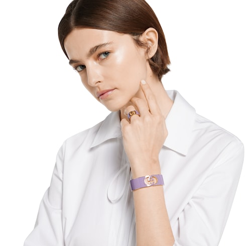Bracciale rigido smaltato Gucci Interlocking