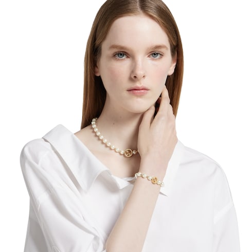 Bracciale Gucci Interlocking con perle