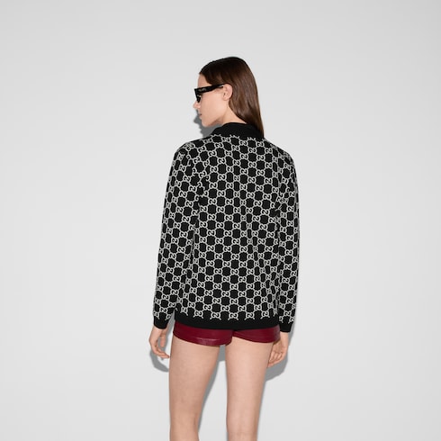 Wendbarer Cardigan aus GG Wolljacquard