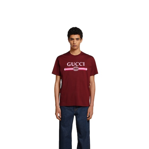 T-shirt in jersey di cotone con stampa