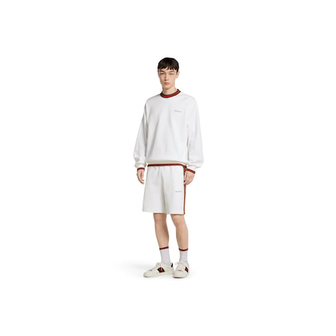 Sweatshirt aus Baumwoll-Piqué mit Web