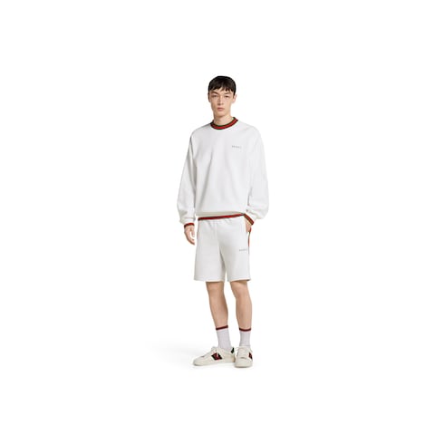Cotton piquet shorts with Web
