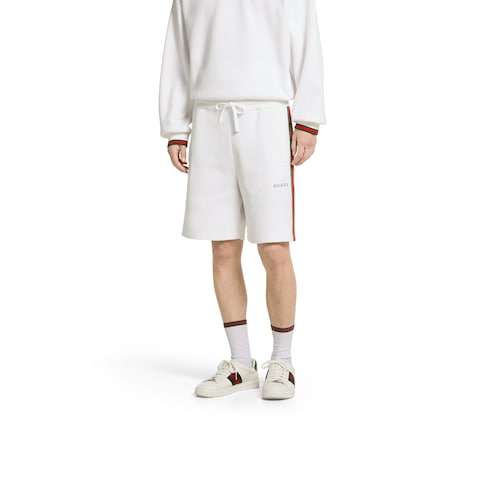 Cotton piquet shorts with Web