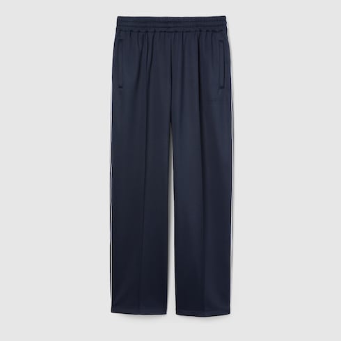 Pantalone in jersey tecnico con logo in rilievo
