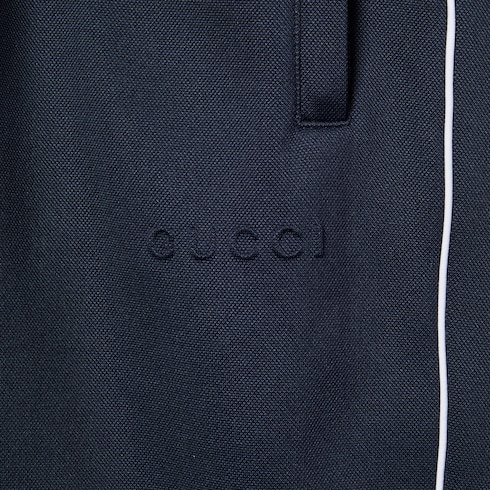 Hose aus technischem Jersey mit Logo-Prägung