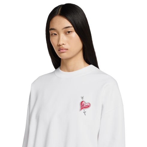 Felpa in jersey di cotone con patch