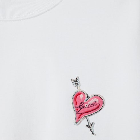 Felpa in jersey di cotone con patch
