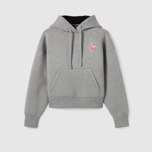 Sweat-shirt à capuche en jersey avec imprimé