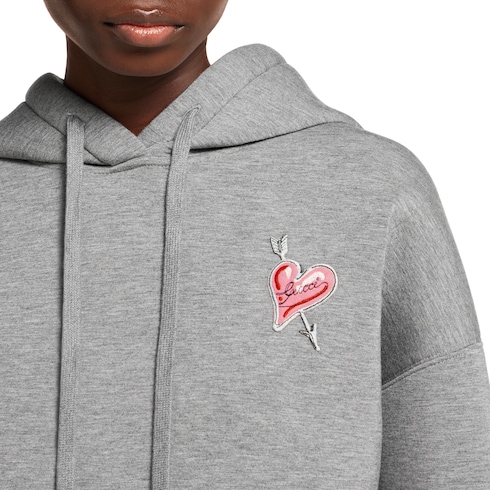 Sweat-shirt à capuche en jersey avec imprimé