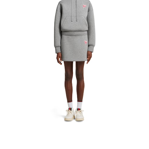 Mini-jupe en jersey avec empiècement