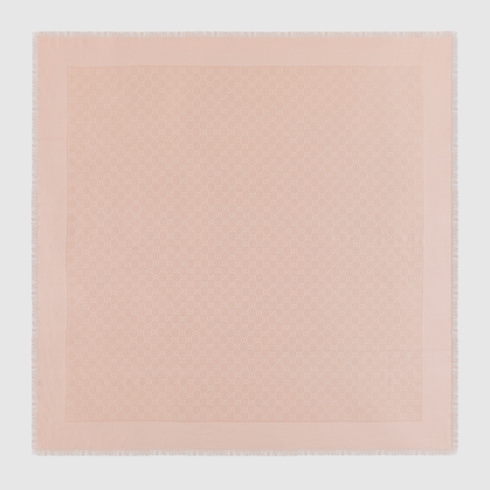 GG cotton silk jacquard shawl