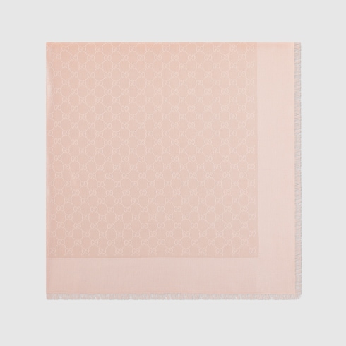 GG cotton silk jacquard shawl