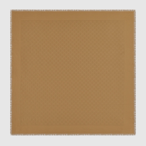 Châle en jacquard de coton et soie GG